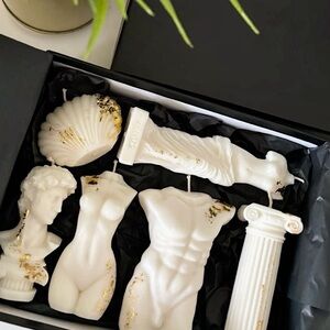 Sculptural candle set (6 pieces)